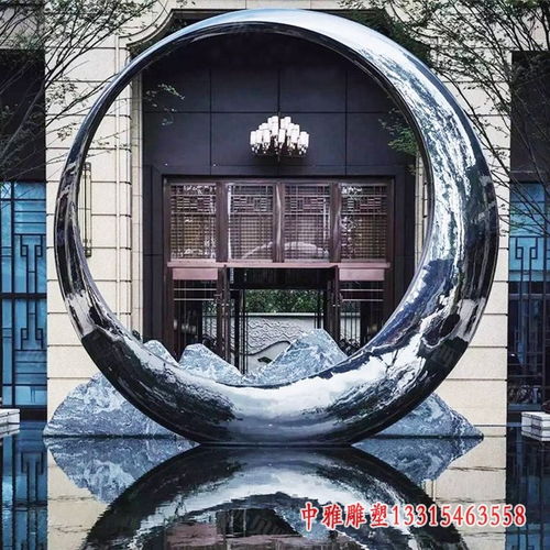 房地地產(chǎn)景觀月亮不銹鋼雕塑 固原月亮不銹鋼雕塑制作廠家